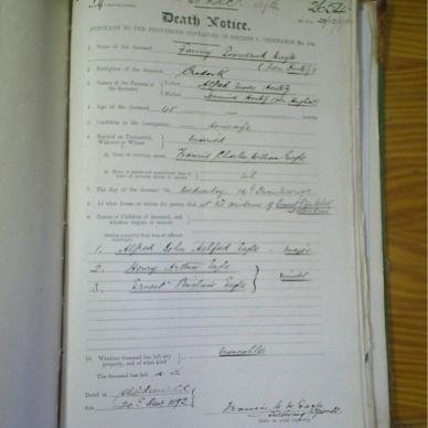 EAGLE Fanny Townsend born HOCKLY