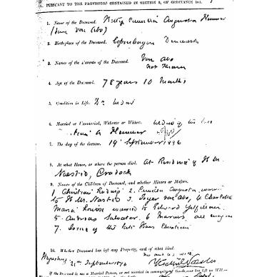 FLEMMER Betty Camilia Augusta born von ABO - died 19 Sept 1896