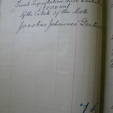 GERTENBACH Jacobus Johannes - 1892