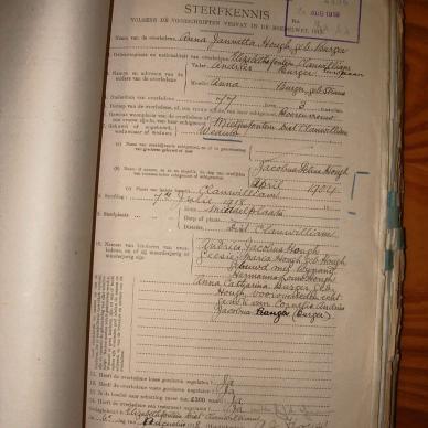 HOUGH Anna Jannetta nee BURGER, 1918, MOOC 6-9-1158, 2496