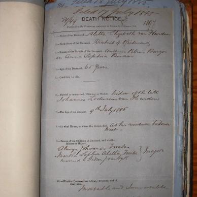 HEERDEN Aletta Elizabeth VAN nee BURGER, 1885, MOOC 6-9-222, 1197