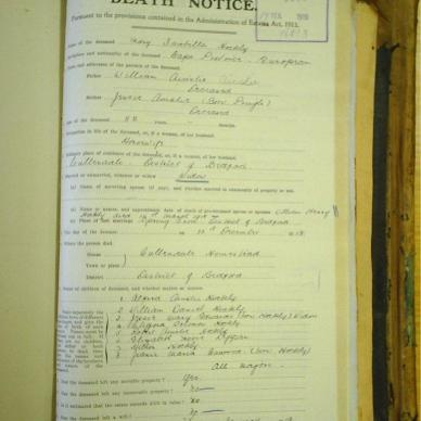 HOCKLY  Mary Isabella born AINSLIE - died 30 Dec 1918