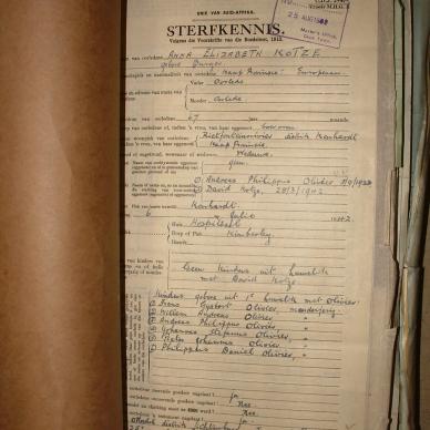 KOTZE Anna Elizabeth nee BURGER, 1942, MOOC 6-9-9323, 80769