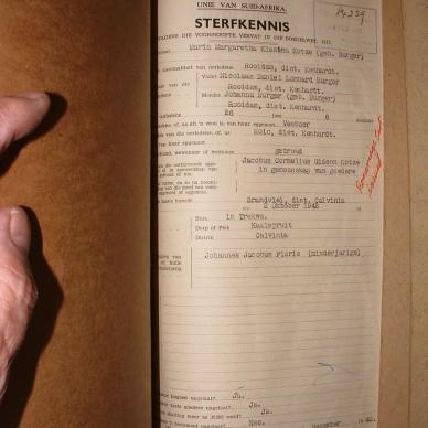 KOTZE Maria Margaretha Klasina nee BURGER, 1943, MOOC 6-9-9852, 84239