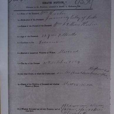 KUHN William - oorlede 30 Okt 1884