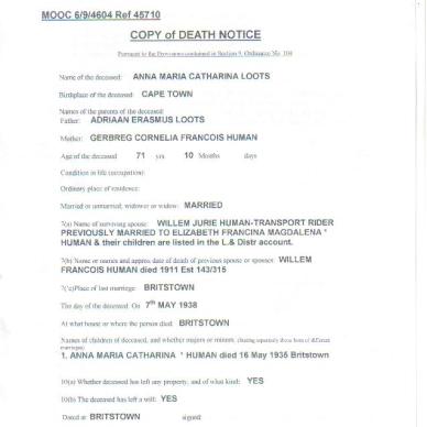 LOOTS, Anna Maria Catharina  KAB MOOC 6-9-4604 45710
