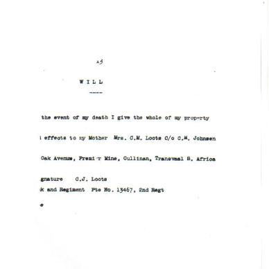 LOOTS, Cornelius Jacobus  KAB MOOC Vol 6-9-1035  Ref 35 Will