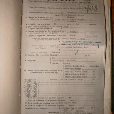 LUBBE Johanna Jacoba Maria nee BURGER, 1916, MOOC 6-9-818, 908
