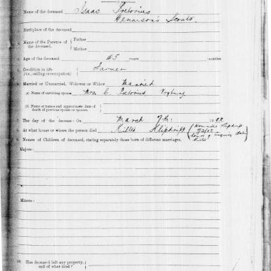 PRETORIUS Isaac - Died 7 Mar 1902
