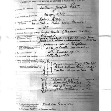 PETTIT William Joseph - died 15 Jun 1902