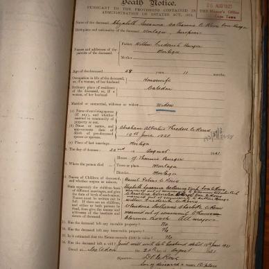 ROUX Elizabeth Susanna Catharina LE nee BURGER, 1921, MOOC 6-9-2090, 2377