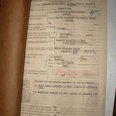 ROUX Johanna Jacoba Maria LE nee BURGER, 1937, MOOC 6-9-5001, 57063