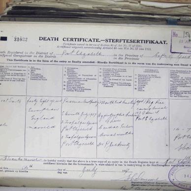 Smith, Robert - died  11 July 1927