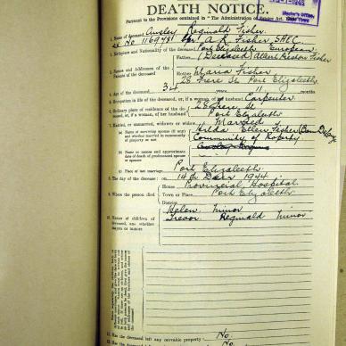 SMITH Florence Maria - 1918 - Port Elizabeth - MOOC 6-9-11498 NO 96830