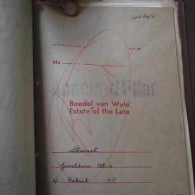 STEWART Geraldine Alice SHEVALIER - died 16 July 1955
