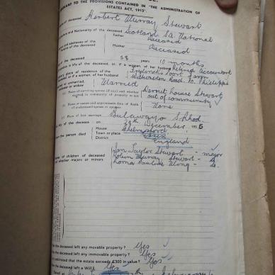 STEWART Herbert Murray - died 28 Dec 1955