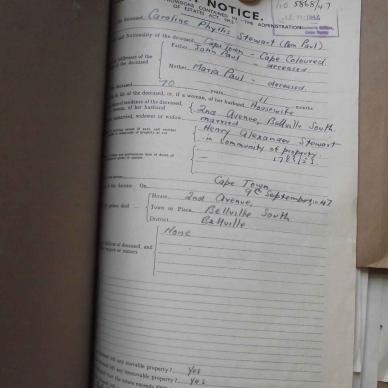 STEWART Carolina Phyllis PAUL - died 9 Sep 1947