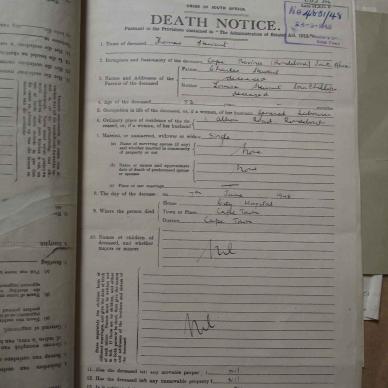 STEWART Thomas - died 7 June 1948
