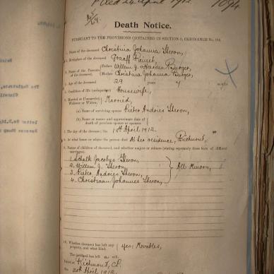 THERON Christina Johanna nee BURGER, 1912, MOOC 6-9-689, 1094