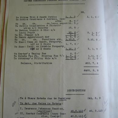 TOERIEN Hester Christina Johanna Adriana born TOERIEN - 1919
