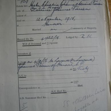 TOERIEN Hester Christina Johanna Adriana born TOERIEN - 1919