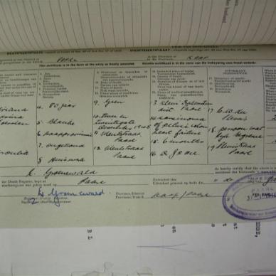 TOERIEN Adriana Helena - 1946 - MOOC 6/9/12624, 278/46 - Death Certificate