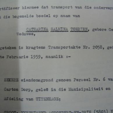 TOERIEN Gideon Johannes Stephanus - 1957