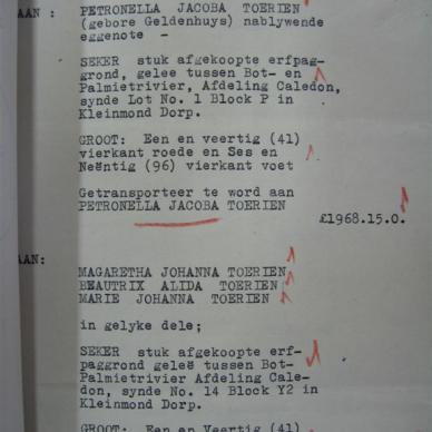 TOERIEN Johannes Daniel - Died 15/08/1957 - Age 82y 6m