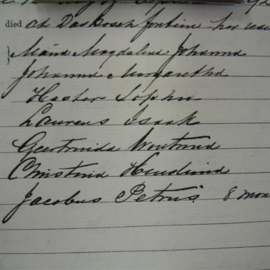 TOERIEN Maria Magdalena Wilhelmina born LIEBENBERG - Died 12/04/1892 - Age 36