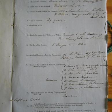 TOERIEN Anna Susanna born LE ROE - Died 05/08/1860 - Age 89