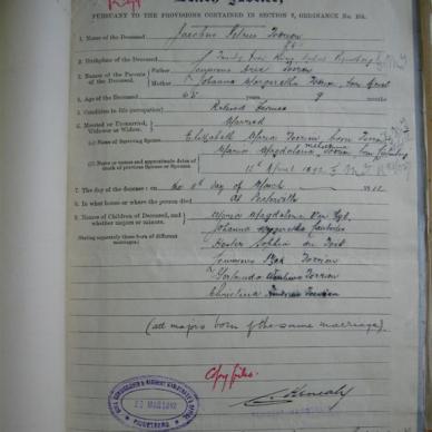 TOERIEN Jacobus Petrus - Died 12/04/1912 - Age 65y 9m