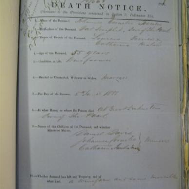 TOERIEN Johannes Cornelis  - Died 05/03/1881 - Age 55