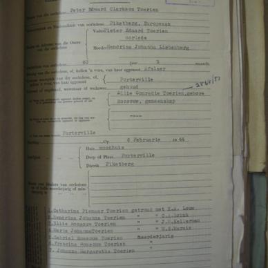 TOERIEN Peter Edward Clarkson - Died 06/02/1944 - Age 60y 5m