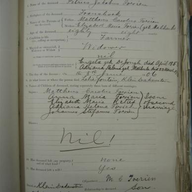 TOERIEN Petrus Jakobus - Died 05/06/1906 - Age 80y 8m