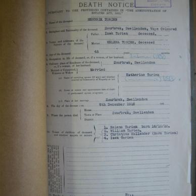 TORIEN Hendrik - Died 30/11/1918 - Age 45