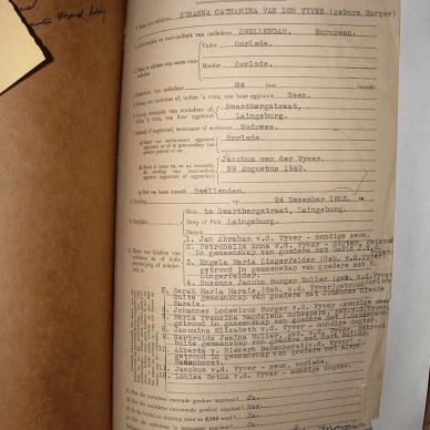 VYVER Susanna Catharina VAN DER nee BURGER, 1954, MOOC 6-9-22061, 454-54