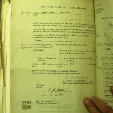 VEYSIE Clifford Leonard - 1932 died aged 49 at Cape Town - MOOC 6-9-4100-34116