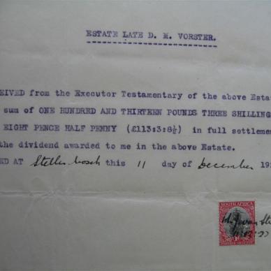 VORSTER  Dorothea Maria born WET, de - 1925