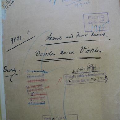 VORSTER  Dorothea Maria born DE WET - 1925