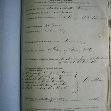 VORSTER Hester Aletta born BURGER - Died 28/05/1859 - Age 39