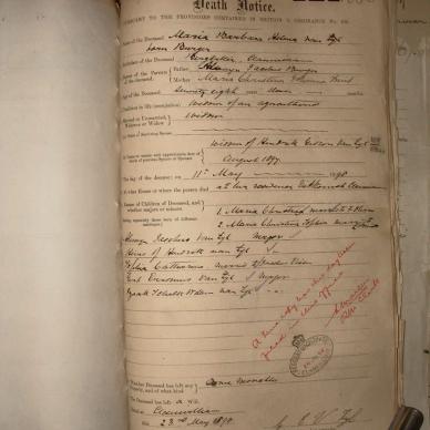 ZYL Maria Barbara Helena VAN nee BURGER, 1898, MOOC 6-9-377, 1680