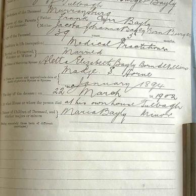 BAYLY Jacobus Arnoldus Burger, 1902, MOOC 6-9-447-1092