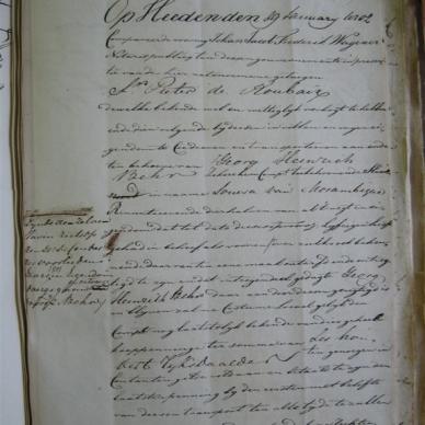 BEHR Georg Heinrich - 1802 - Deed of Transfer of slave Louisa of Mozambique