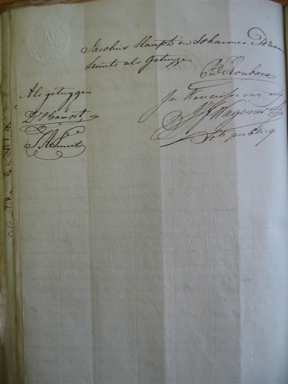 BEHR Georg Heinrich - 1802 - Deed of Transfer of slave Louisa of Mozambique