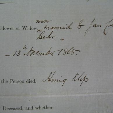 BEHR Susanna Francina Maria formerly LEIDENFADEN born ROEX, le - 1865