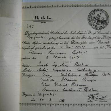 BOTMA Jacob Jacobus - 1898
