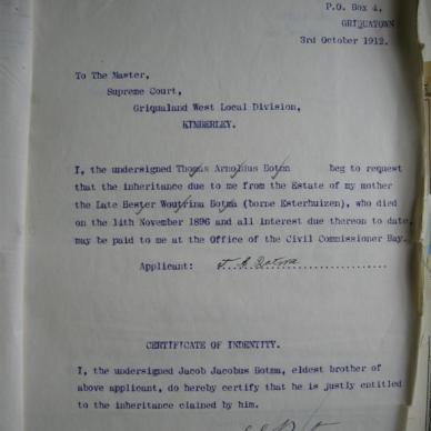 BOTMA Jacob Jacobus - 1898