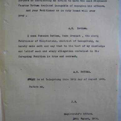 BOTHMA Stephanus Jacobus - 1926