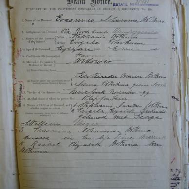 BOTHMA Erasmus Johannes - Died 19/11/1899 - Age 81y 9m