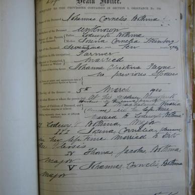 BOTHMA Johannes Cornelis - Died 05/03/1900 - Age 71y 10m